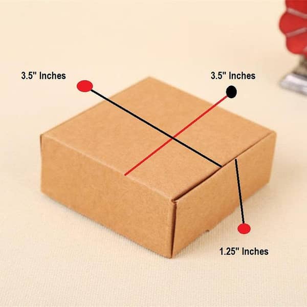 5 x 5 x 0.75 inches Natural Kraft Paper Gift Boxes (Beige) for Jewelry, Soap, and Small Packages – Unfolded, Ready to Use