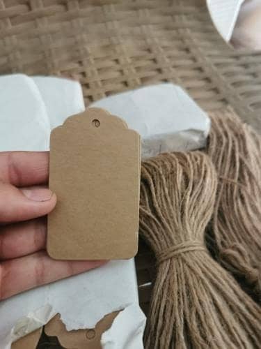 Kraft Paper Gift Tags with Natural Jute Twine for Wedding, Birthday, and Party Decor