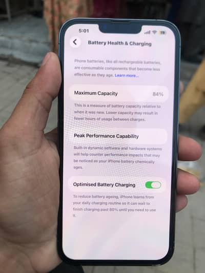 Sim glitch iPhone 13promax only panel change 84 battery