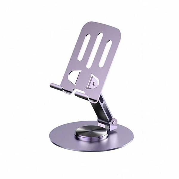 360 Degree Rotating Metal Stand for Phone, Tablet and iPad - Portable Desktop Support by [Brand/Model Name]