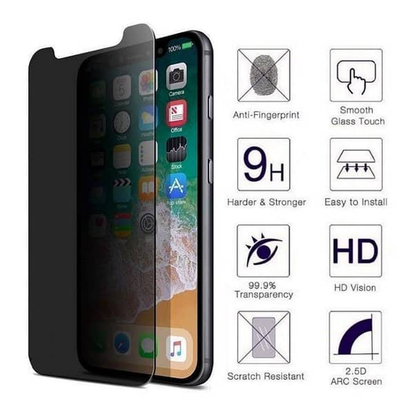 Privacy Anti-Spy Tempered Glass Screen Protector for iPhone Series