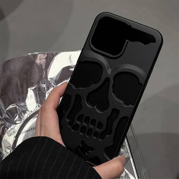 New 3D Skull Phone Case for iPhone: Anti-Drop Protection (Models: 11–15 Pro Max), High-Quality Design
