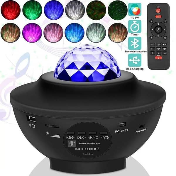 Galaxy Projector Stars & Nebula with Remote, Speaker, and Bluetooth