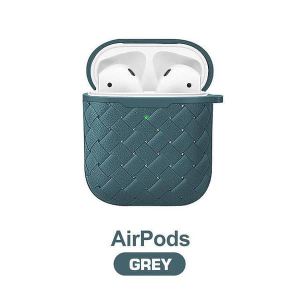 AirPods 1 & 2 Weave Pattern Silicone Case/Cover — 360° Protection for AirPods 2, i11, i12, i7