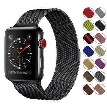 Magnetic Stainless Steel Loop Strap for Smartwatches 42–49mm (Premium Stainless Steel Milanese Band) for Apple Watch