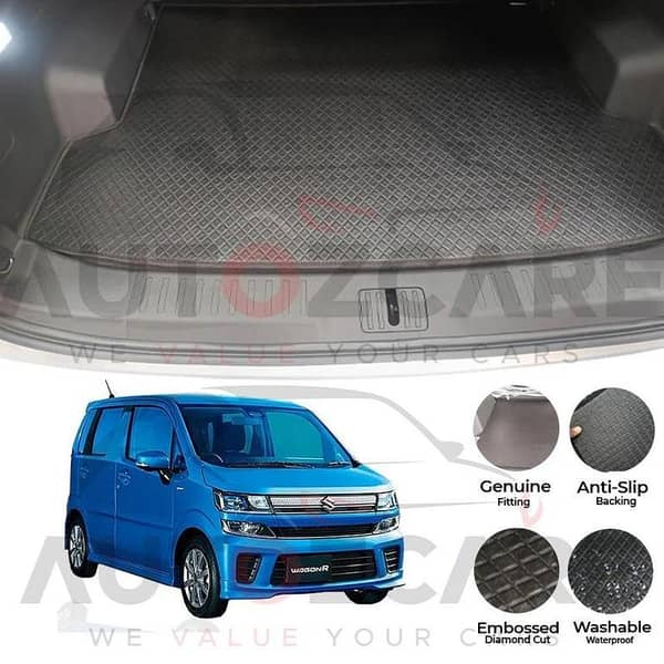 Suzuki Wagon R Japanese China Rexine Custom-Size Trunk Mat - Model 2018-2025