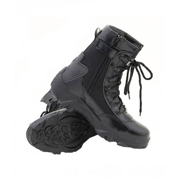 Black Long Army Ankle Boot for Men