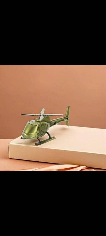6 × 2.5 inch Decorative Mini Alloy Helicopter Model for Desk or Collectible