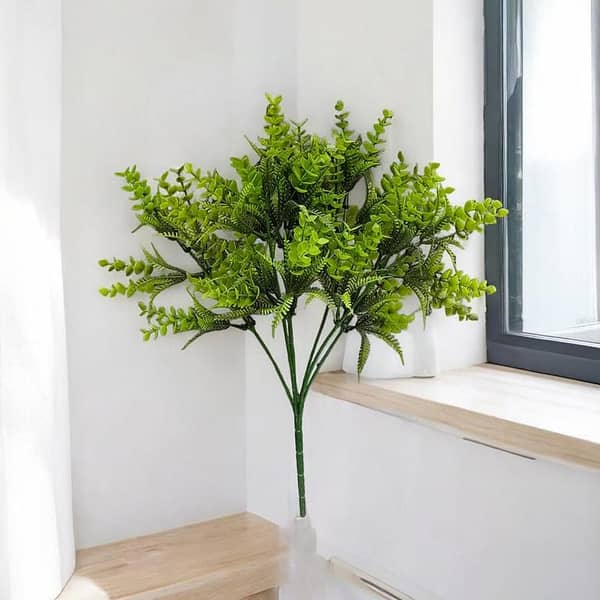 Green Artificial Flower Bunch for Vases and Home Decor – 7 Stems