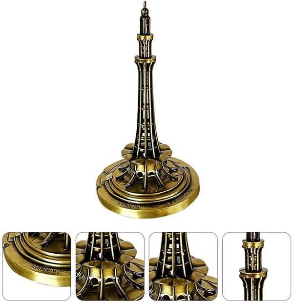 Minar-e-Pakistan Metal Showpiece — 9.5 inches for Home or Office