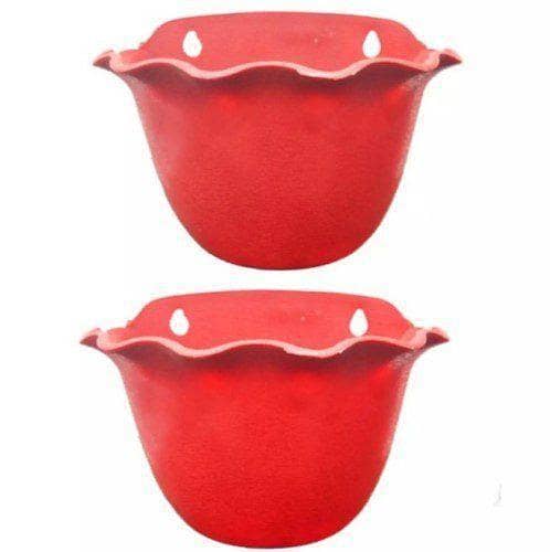 Pack of Two Wall-Hanging Plastic Plant Pots, 6.5 in Height