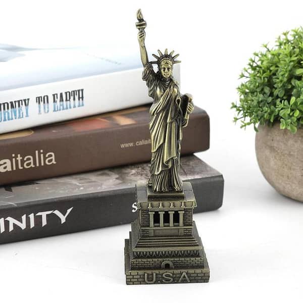 Statue of Liberty 6-Inch Metal Figurine in Bronze Finish