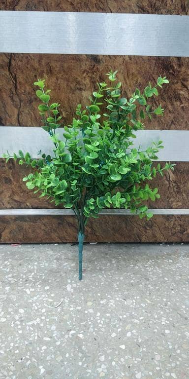 Artificial Flower Bunch, 16 Inches, Green, 11 Branches