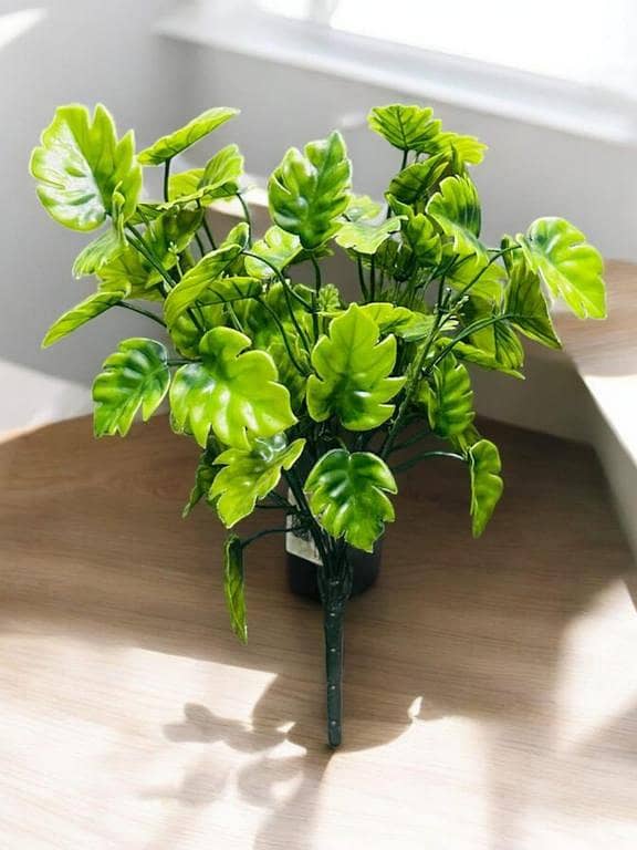 Artificial Green Bunch for Vases, 15 Inches High, Plastic Material – Green