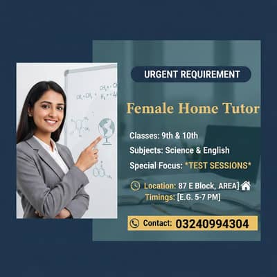 Female Home tutor