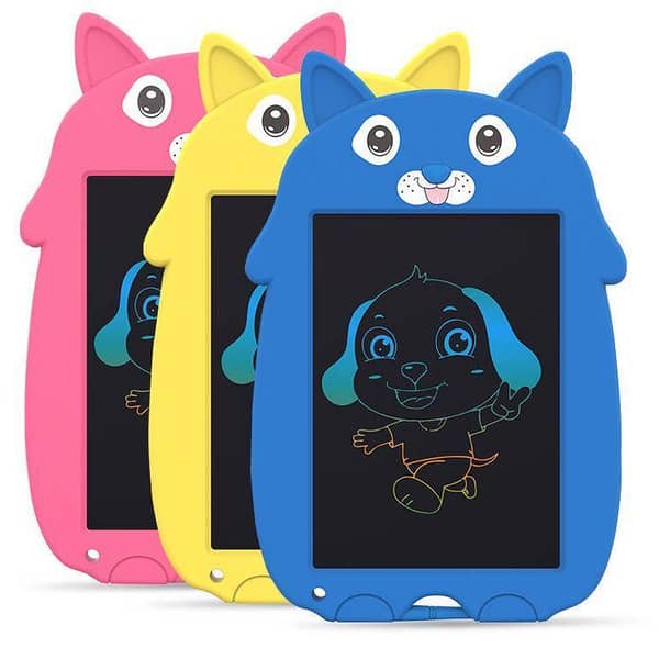 Cartoon Style High Quality Multicolor Display LCD Drawing Writing Tablet for Kids & Adults with Pen Erasable Colorful E-writer Digital Memo Pad-USB Rechargeable Model
