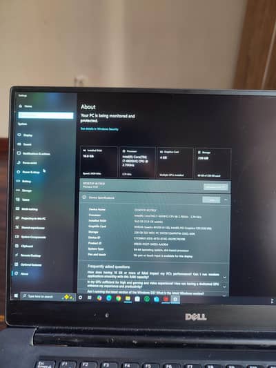 Dell Precision 5520 Workstation | i7 HQ | 16GB | 4GB Quadro Graphic