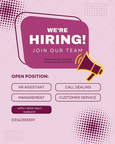 NEW HIRING ONLY FOR KARACHI JOBS FEMAL AND MALE