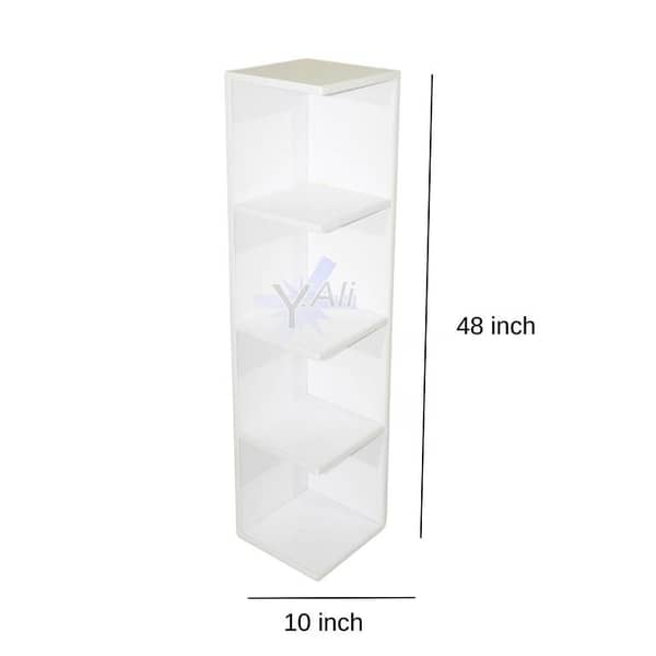 Wooden sheet Multi Purpose Corner Storage Rack white