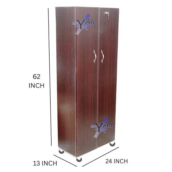 5x2 Feet six Shelf Wooden sheet Cupboard -Brown