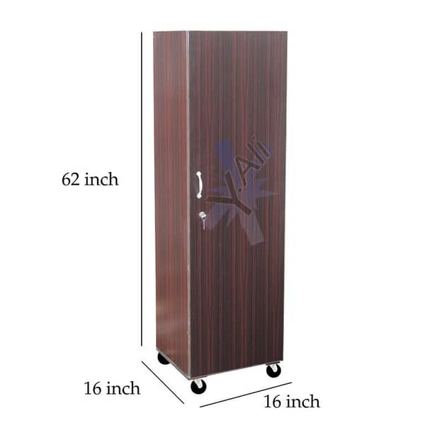 5 feet Wooden Single-Door Wardrobe: Alamri Safe Cabinet Furniture