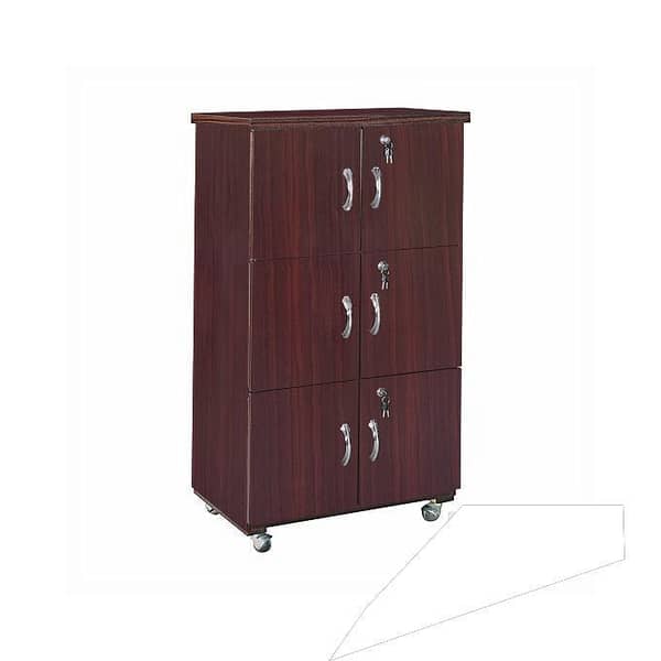 Brown 4x2 ft Six-Door Wooden Kitchen Cabinet, Wardrobe, or Office Cabinet