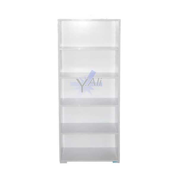 Color 5x2 feet Large Wooden multi Purpose storage rack - White Shoe rack Book rack cupboard wardrobe cabinet almari