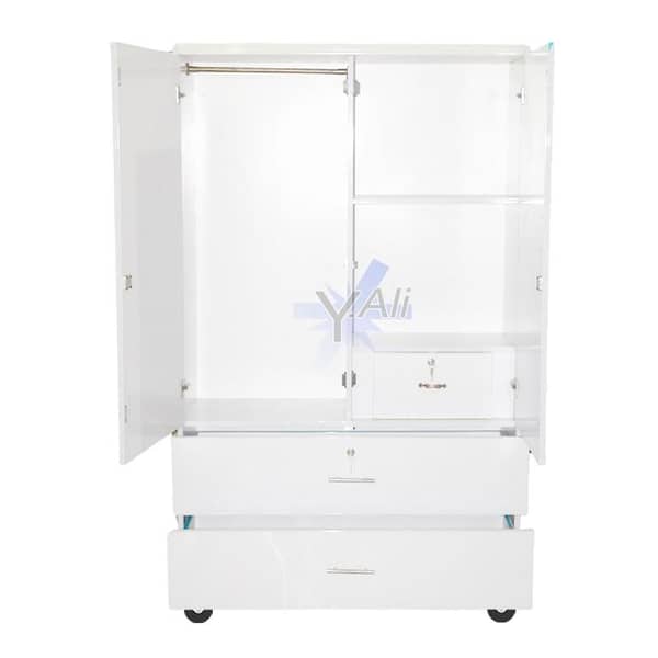 D13 6x4 Feet Wooden Wardrobe Cabinet with Two Large Drawers