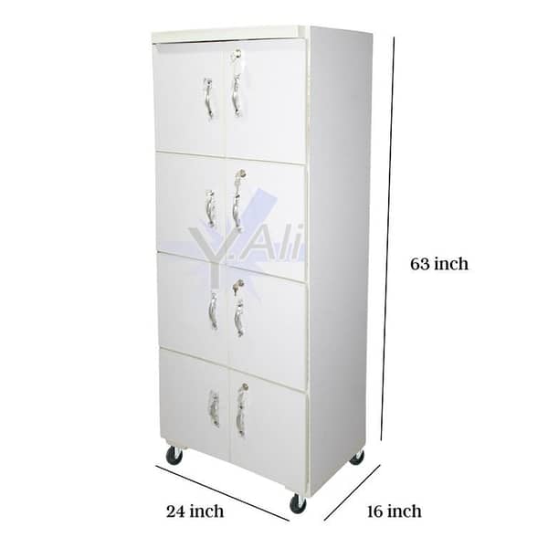 5x2 Feet 8 Door Wooden sheet Cupboard in White color