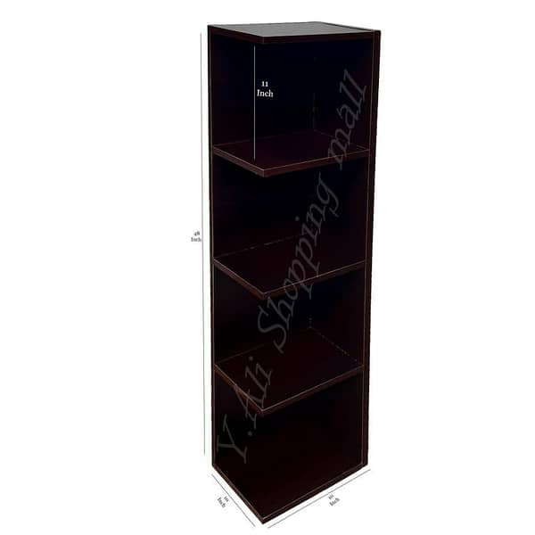 Wooden Sheet Multi-Purpose Corner Storage Rack (Brown)