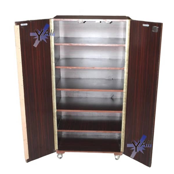 4x2 Feet Six-Shelf Wooden Lamination Cupboard Shoe Rack with Wheels