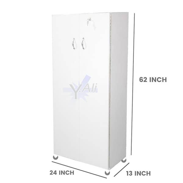 White 5x2 Feet six Shelf Wooden sheet Cupboard - Shoe rack Book rack cupboard wardrobe cabinet alma