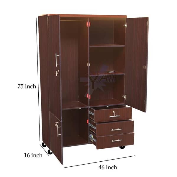 Lc11 6x4 Feet Wooden Cupboard, Wardrobe Cabinet (Almari) Safe Furniture Wood