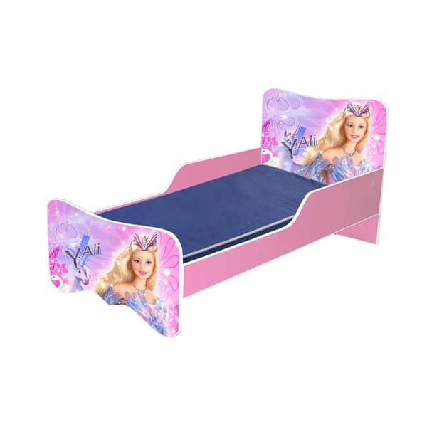 6x3 feet Barbi Theme Wooden Bed for Kids  without matress-Pink