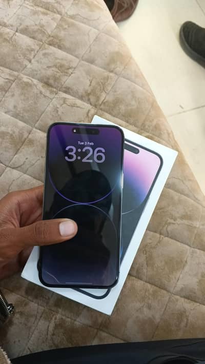 Iphone 14 pro max waterpack 128GB with box  90%