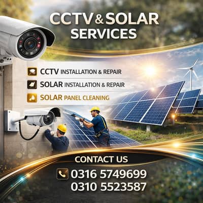 Trusted Solar & CCTV Installation, Repair Solutions with Solar Wash