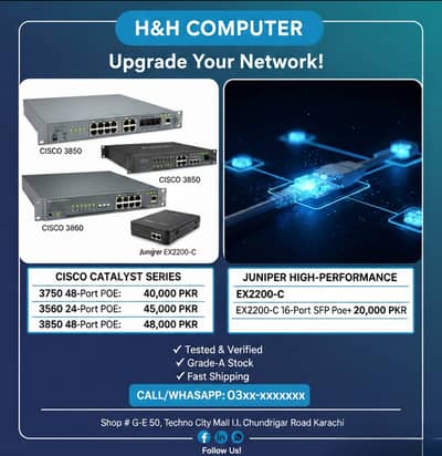 Cisco & Juniper PoE Switches | High-Performance Networking switches