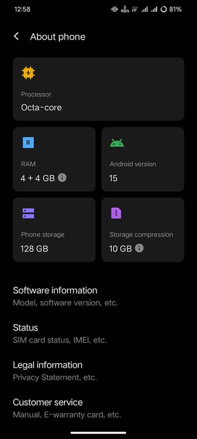Vivo y04 8Gb(4+4) 128 gb