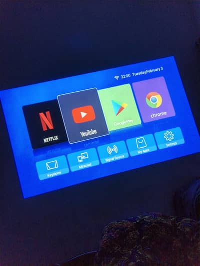 Home Android Projector with 4k Support Auto Focus WP: 03450727635