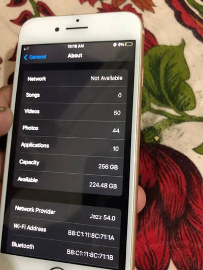 I phone 8 :256 gb ok set