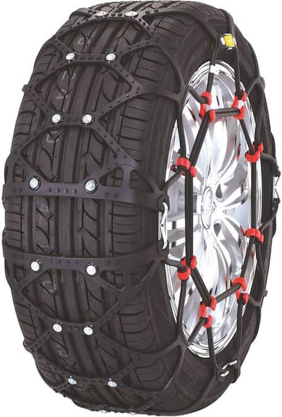 Snow chains, rubber and metal