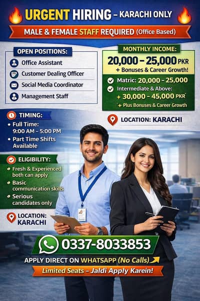 Need male and female staffs