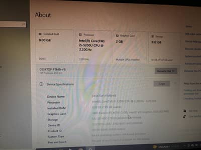 HP Probook 450 G2 | Core i5 | 8GB Ram | 1TB HDD | 2GB Graphics