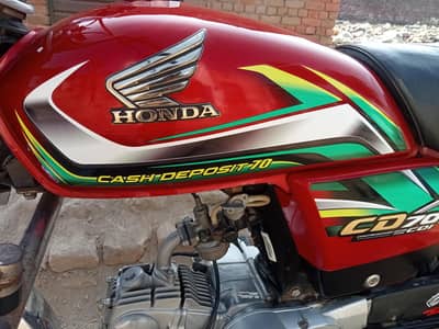 Honda CD 70 21/22 model total genuine condition 10/10 documents clear