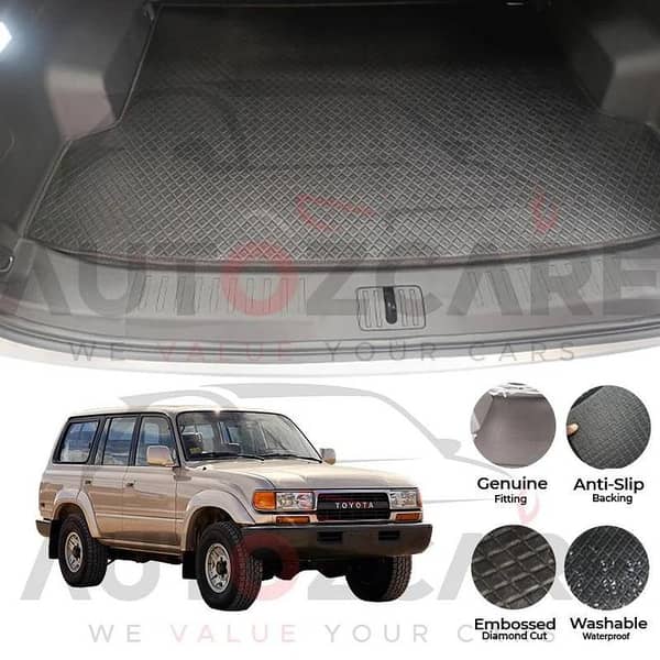 Toyota Prado FJ80 China Rexine Custom-Size Trunk Mat - Model 1990-1998