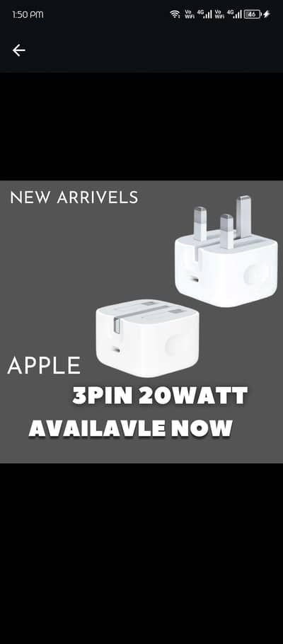 Only charger. . . . . Not cables. . . . Different prices. .