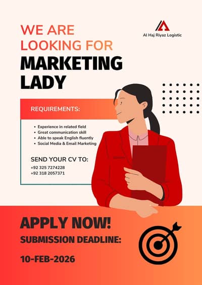 Female Marketing Executive Required
