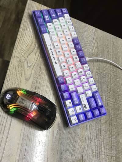 Mechanical Keyboard + Wireless Gaming Mouse Bundle