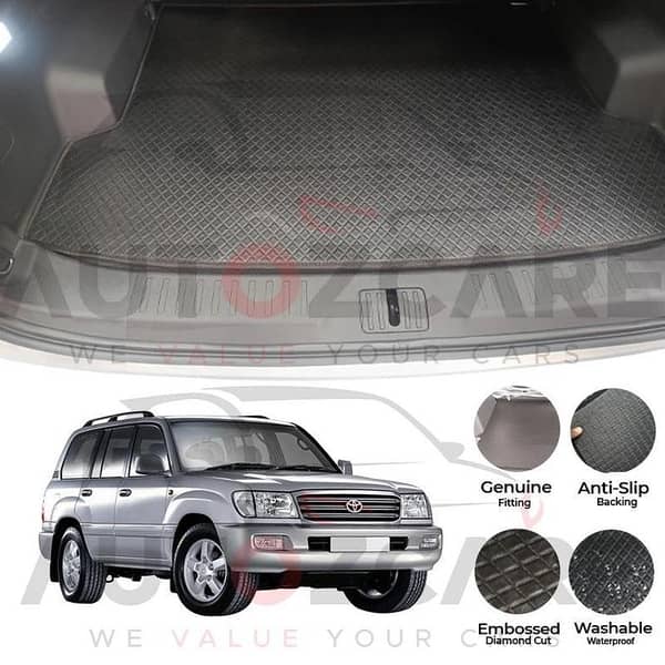 Toyota Prado FJ100 China Rexine Custom-Size Trunk Mat - Model 1998-2007