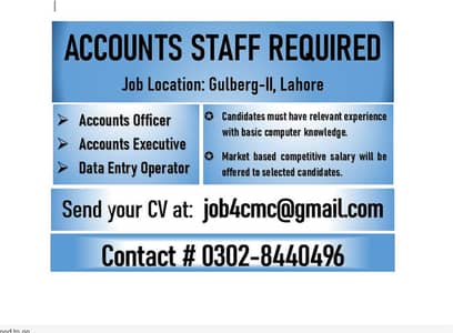 Accounts Staff Required